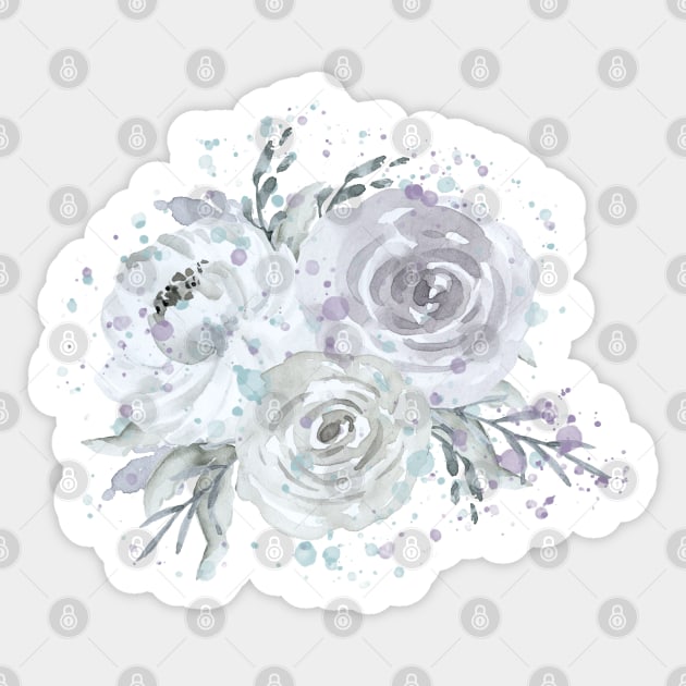 White roses Sticker by CatyArte